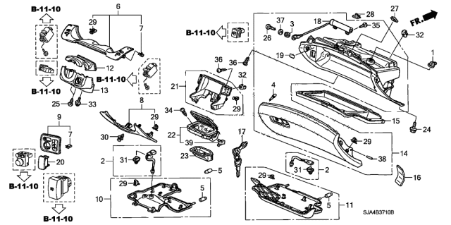 2012 Acura RL  Cover Assembly (Graphite Black) Diagram for 77730SJAA01ZA
