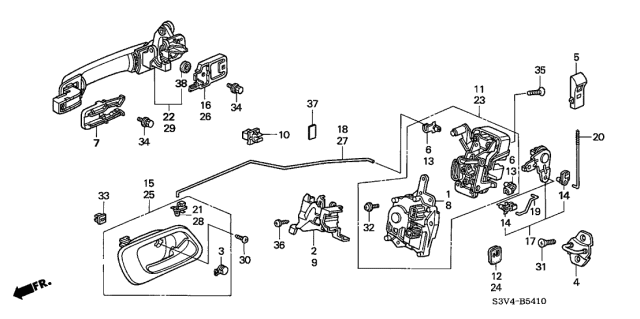 2002 Acura MDX  Rod, Rear Door Lock Diagram for 72632S3VA01
