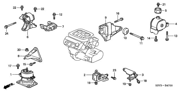 2001 Acura MDX  Bolt, Flange (12X152) Diagram for 90162S0XA00