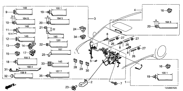 2017 Acura MDX  Bolt, Stud (7X41) (Service) Diagram for 90149TZ5A00