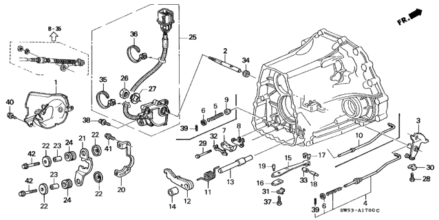 1996 Acura TL  Bolt, Hex. (6MM) Diagram for 90001PA9000
