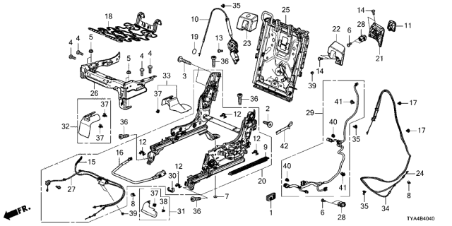 2022 Acura MDX  UPPER RAIL END CAP Diagram for 81373TYAA21