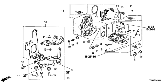 2017 Acura NSX  Cylinder Set, Tandem Motor Diagram for 57306T6NA00