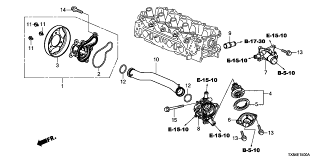 2013 Acura ILX Hybrid  Pulley, Water Pump Diagram for 19224RW0003