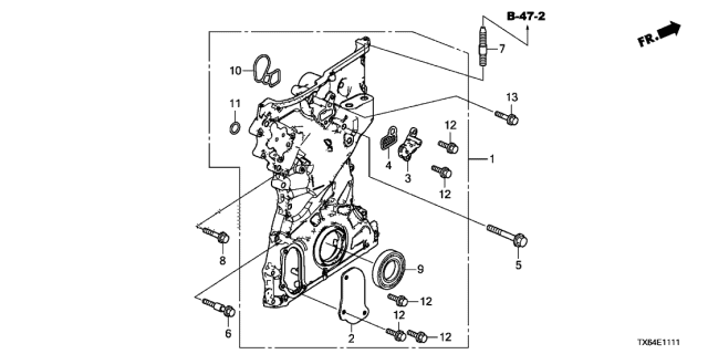 2017 Acura ILX  Bolt, Flange (8X35) Diagram for 90045PHM000