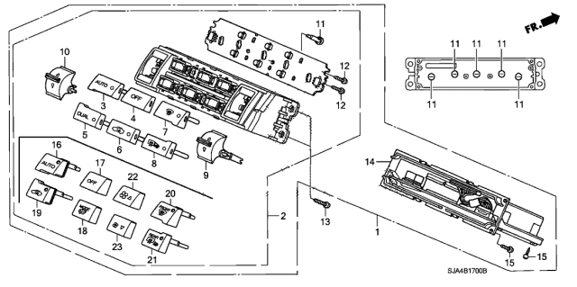 2007 Acura RL  Amplifier Assembly, Automatic Air Conditioner Diagram for 79610SJAA02