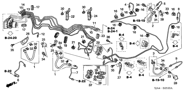2006 Acura RL  Pipe Y, Brake Diagram for 46378SJAA00