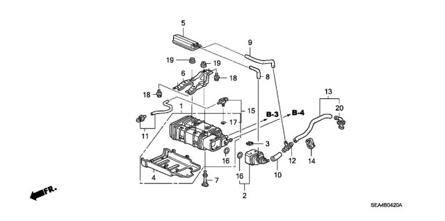 2006 Acura TSX  Protector Diagram for 17323SDAA01