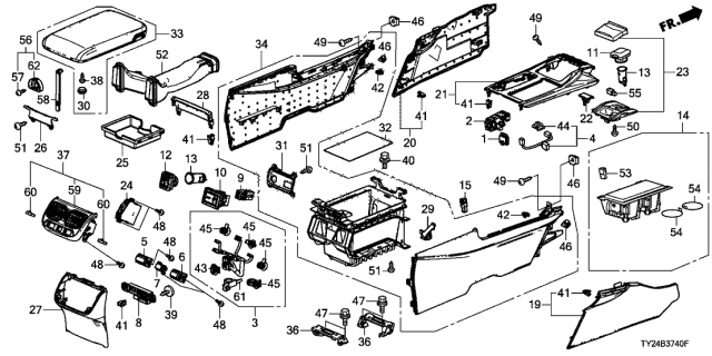 2016 Acura RLX  Lamp Assembly (C) Diagram for 77231TY2A31