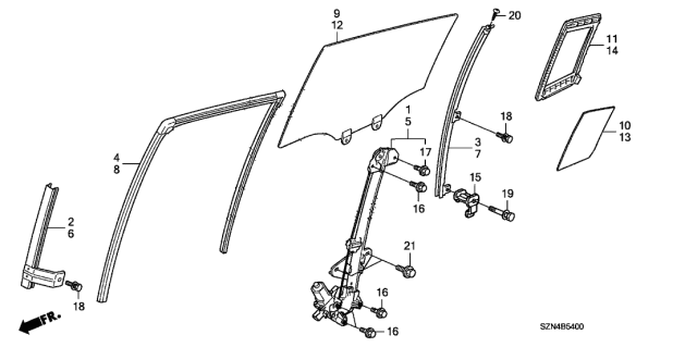 2010 Acura ZDX  Bolt, Flange (6X12) Diagram for 90115SFE004
