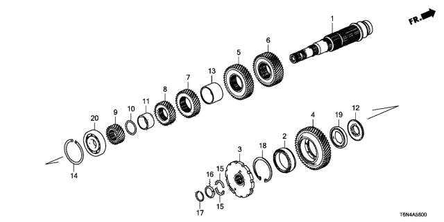 2020 Acura NSX  Bearing, Ball (40X68X7.5) Diagram for 91001PRP004