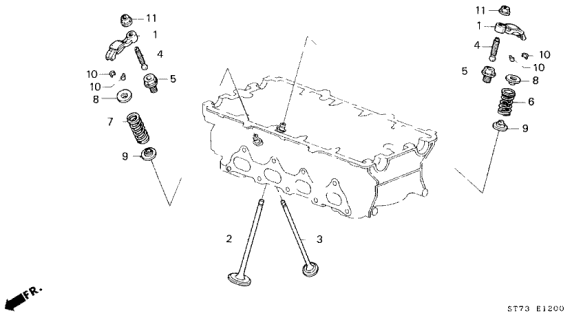 1998 Acura Integra  Bolt, End Pivot (Tokai Trw) Diagram for 14745PR4A01