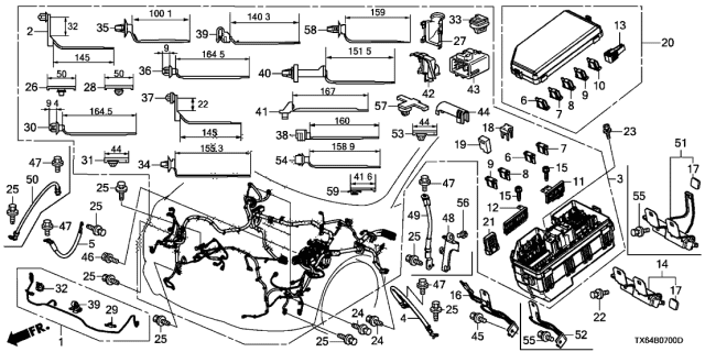 2014 Acura ILX  Sub-Wire, Front Fog Diagram for 32116TX6A00