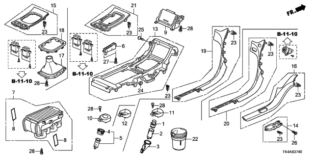 2014 Acura TL  Pocket (Pvd Hairline Gray Metallic) (Metallic) Diagram for 77291TK5A41ZA