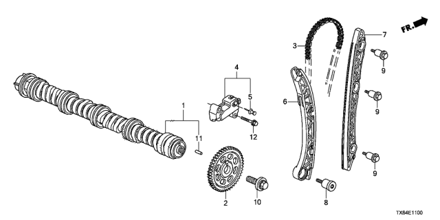 2014 Acura ILX Chain (136L) Diagram for 14401RNAA01