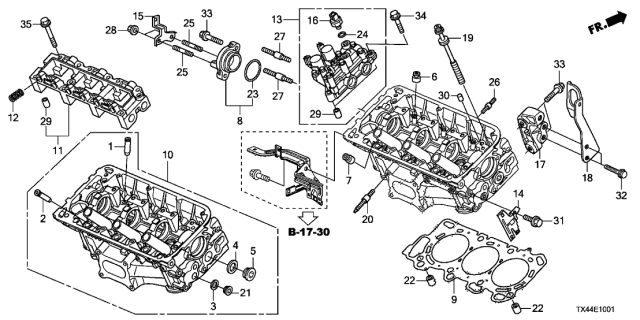 2013 Acura RDX Pin B, Dowel (8X10) Diagram for 9430208100