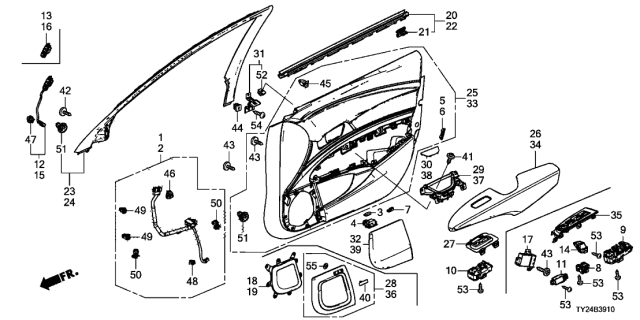 2017 Acura RLX Nut, Push (2MM) Diagram for 90301SHJ300