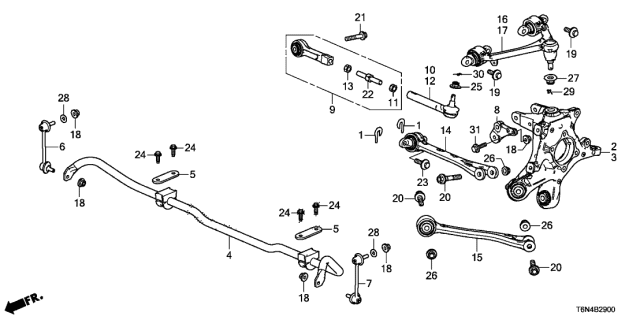 2020 Acura NSX  Nut, Castle (12MM) Diagram for 90363SHJA01