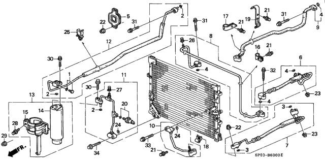 1993 Acura Legend  Bolt, Flange (6X45) Diagram for 958010604507