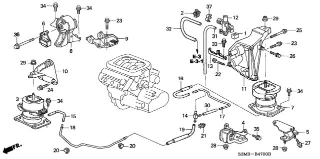 2001 Acura CL  Bolt-Washer (6X14) Diagram for 934010601408