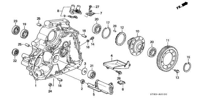 1994 Acura Integra  Bearing, Ball (Tmb208C) (Ntn) Diagram for 91005PC9008