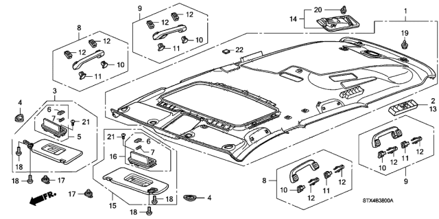 2008 Acura MDX Cap A (Graphite Black) Diagram for 83245SNAA01ZE