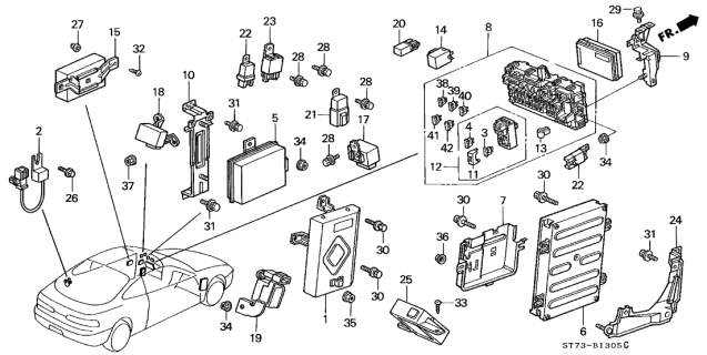 1994 Acura Integra Grommet, Screw (4MM) Diagram for 90670SG0003