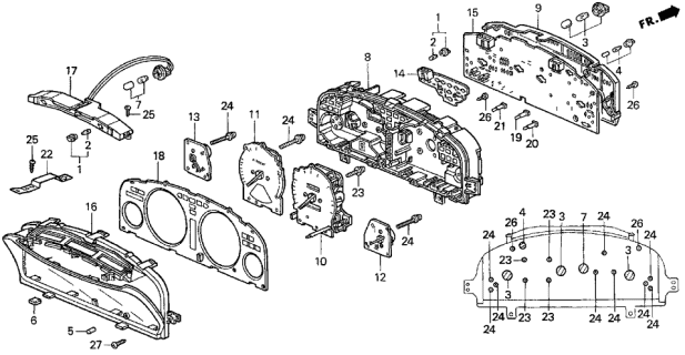 1997 Acura CL Socket Assembly, Bulb (T-10) (Northland Silver) Diagram for 37102SE3003