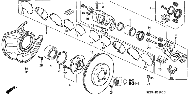 1998 Acura RL Disk, Front Brake (15") Diagram for 45251SZ3000