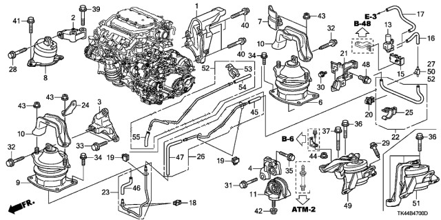 2011 Acura TL  Bolt, Flange (10X80) Diagram for 90162S5A000