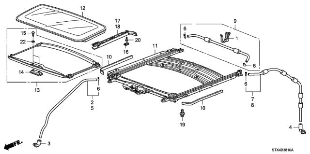 2007 Acura MDX  Handle, Sunshade (Gray) Diagram for 70611STXA01ZC
