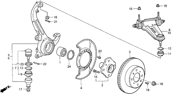 1990 Acura Legend  Circlip (Inner) (84MM) Diagram for 90681SG0000