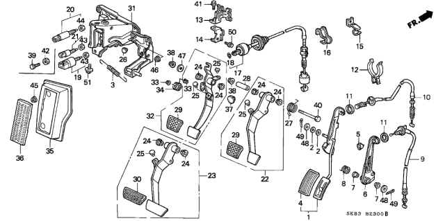 1992 Acura Integra  Washer, Plain (10MM) Diagram for 90510SH3000