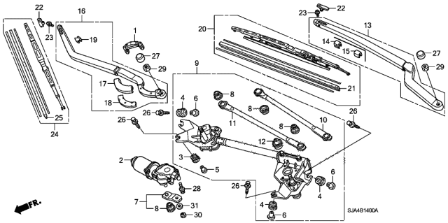 2010 Acura RL  Nut, Hex. (10MM) Diagram for 9403110080