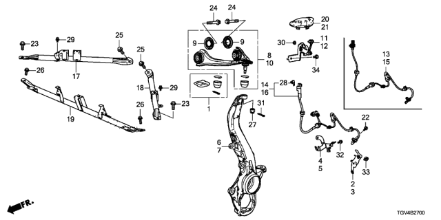 2021 Acura TLX  BOLT, FLANGE (12X35) Diagram for 90104TGVA00