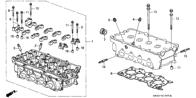 1991 Acura Integra  Bolt-Washer (11X158) Diagram for 90005PR4A01