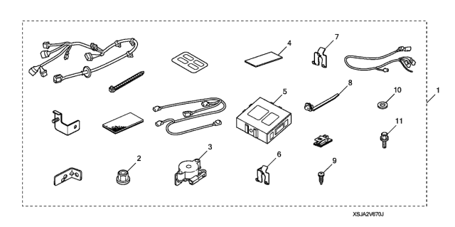 2010 Acura RL Back-Up Sensor Attachment Diagram for 08V67SJA200J