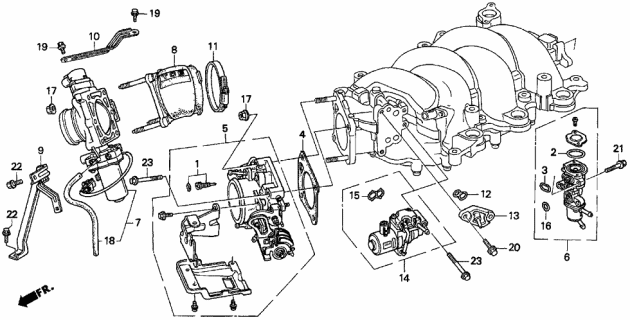 1996 Acura TL Screw Set Diagram for 16016P2MA01