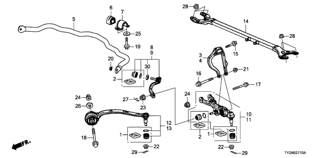 2014 Acura RLX Nut, Castle (14MM) Diagram for 90309SJA000
