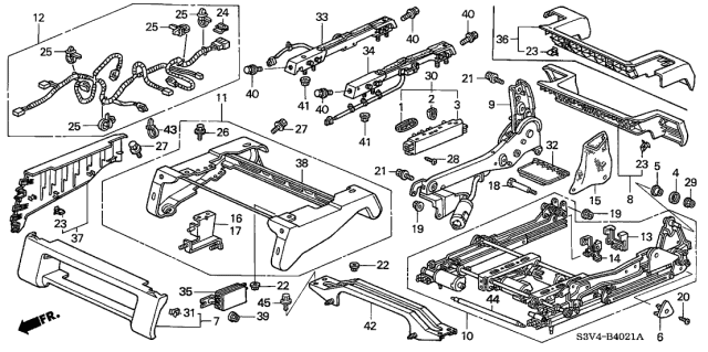 2006 Acura MDX  Cord, Passenger Side Power Seat Diagram for 81311S3VA53