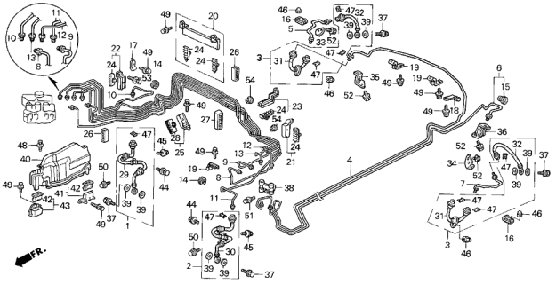 1992 Acura Vigor  Bolt, Oil Diagram for 46462SE0000