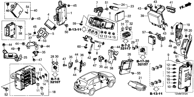 2020 Acura MDX  Ads Unit Diagram for 39381TRXA00