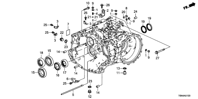 2017 Acura NSX  Bearing, Needle (45X68X15.5) Diagram for 9112158HA01