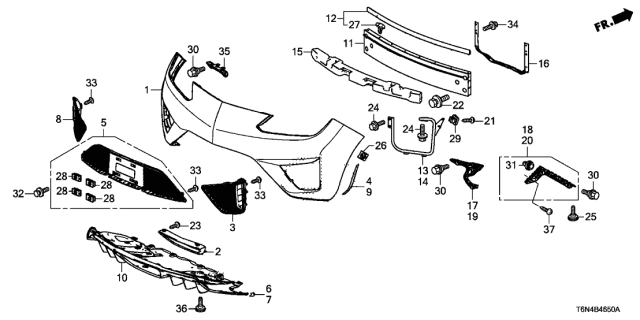 2017 Acura NSX  Bolt, Flange (6X20) Diagram for 90131TG1T00