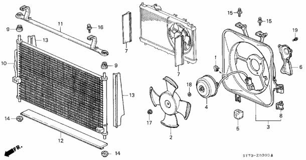 1999 Acura Integra Motor, Cooling Fan (Mitsuba) Diagram for 38616PT3A03
