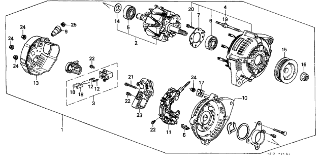 1988 Acura Legend  Plate, Retainer Diagram for 31116PE0013