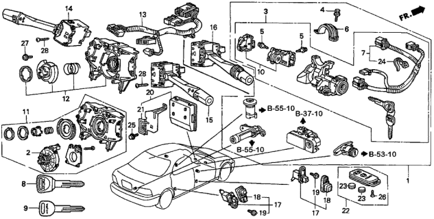 1997 Acura TL  Screw, #Oh. (2-56) Diagram for 72159SZ5A01