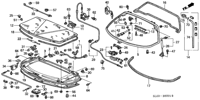 1996 Acura NSX  Bolt, Flange (6X16) Diagram for 90006PT2003