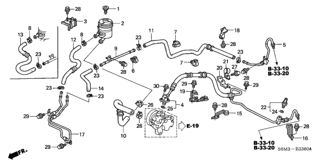 2004 Acura RSX  Tank, Power Steering Oil Diagram for 53701S6M003