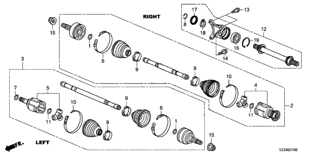 2015 Acura TLX Ring, Snap Diagram for 42331S3VA61